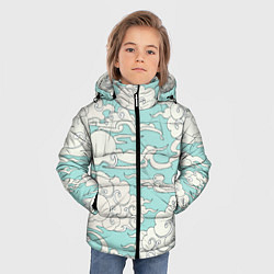 Куртка зимняя для мальчика Fly clouds, цвет: 3D-светло-серый — фото 2