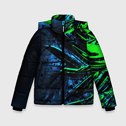 Зимняя куртка для мальчика Black green abstract