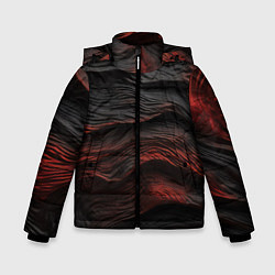 Зимняя куртка для мальчика Black red texture