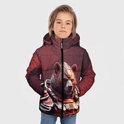 Куртка зимняя для мальчика Бронированный медведь, цвет: 3D-светло-серый — фото 2
