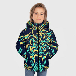Куртка зимняя для мальчика Киберпанк переплетения, цвет: 3D-черный — фото 2