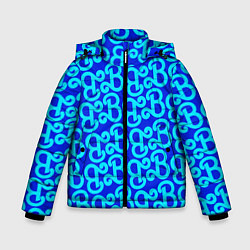 Зимняя куртка для мальчика Логотип Барби - синий паттерн