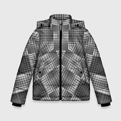 Куртка зимняя для мальчика В серых тонах геометрический узор, цвет: 3D-светло-серый