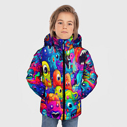 Куртка зимняя для мальчика Кислотный трип, цвет: 3D-светло-серый — фото 2