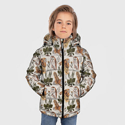 Куртка зимняя для мальчика Совы и подорожник, цвет: 3D-черный — фото 2