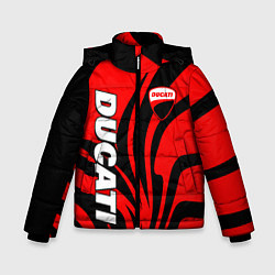 Зимняя куртка для мальчика Ducati - red stripes