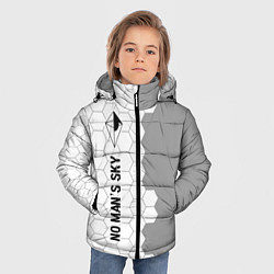 Куртка зимняя для мальчика No Mans Sky glitch на светлом фоне: по-вертикали, цвет: 3D-черный — фото 2