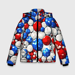 Зимняя куртка для мальчика Шарики в цветах флага РФ