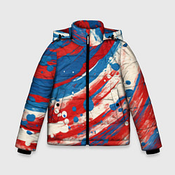Зимняя куртка для мальчика Краски в цветах флага РФ