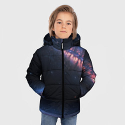 Куртка зимняя для мальчика Млечный путь в звездном небе, цвет: 3D-светло-серый — фото 2