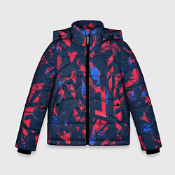 Куртка зимняя для мальчика Спортивный абстрактный фон, цвет: 3D-красный