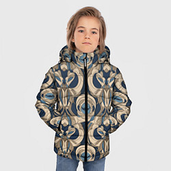 Куртка зимняя для мальчика Коричневый узор паттерн, цвет: 3D-светло-серый — фото 2
