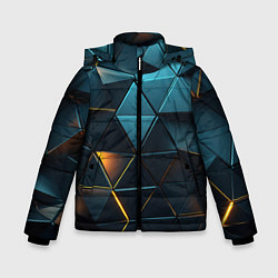 Куртка зимняя для мальчика Объемные частицы с подсветкой, цвет: 3D-светло-серый