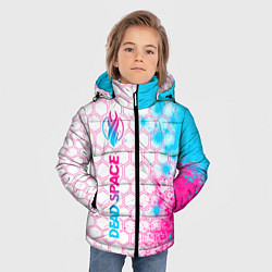 Куртка зимняя для мальчика Dead Space neon gradient style: по-вертикали, цвет: 3D-черный — фото 2