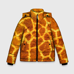 Куртка зимняя для мальчика Шкура жирафа - текстура, цвет: 3D-красный