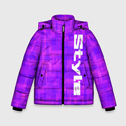 Куртка зимняя для мальчика Стиль ИИ, цвет: 3D-черный