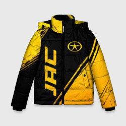 Куртка зимняя для мальчика JAC - gold gradient: надпись, символ, цвет: 3D-черный