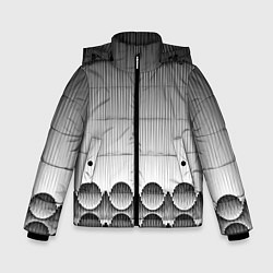 Зимняя куртка для мальчика Круглая полосатая геометрия