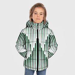Куртка зимняя для мальчика Зеленый геометрический круглый узор, цвет: 3D-светло-серый — фото 2