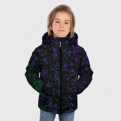 Куртка зимняя для мальчика Звездные сети, цвет: 3D-черный — фото 2