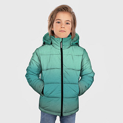 Куртка зимняя для мальчика Бирюзовый фон градиент, цвет: 3D-светло-серый — фото 2