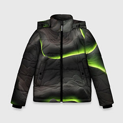 Куртка зимняя для мальчика Green black texture, цвет: 3D-светло-серый