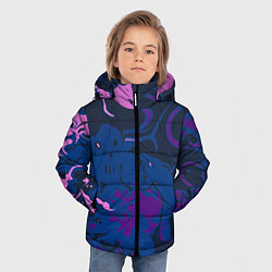 Куртка зимняя для мальчика Абстрактное искусство череп, цвет: 3D-черный — фото 2