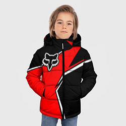 Куртка зимняя для мальчика Fox мотокросс - красный, цвет: 3D-черный — фото 2