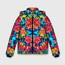 Зимняя куртка для мальчика Зеркальный цветочный паттерн - мода