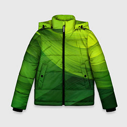 Зимняя куртка для мальчика Зеленая абстракция