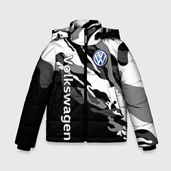Куртка зимняя для мальчика Фольцваген - белый камуфляж, цвет: 3D-светло-серый