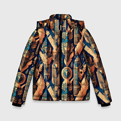 Зимняя куртка для мальчика Золотые узоры Египта и Рима
