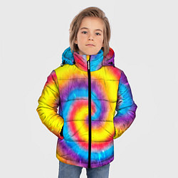 Куртка зимняя для мальчика Тай-дай сочные цвета, цвет: 3D-черный — фото 2