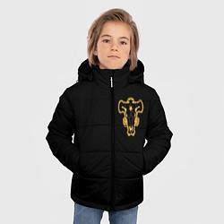 Куртка зимняя для мальчика Чёрный клевер - форма быка, цвет: 3D-черный — фото 2