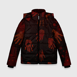 Куртка зимняя для мальчика Кровавые ладони, цвет: 3D-черный