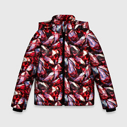 Куртка зимняя для мальчика Рубиновый паттерн, цвет: 3D-красный