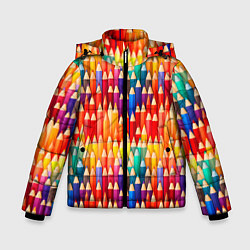 Зимняя куртка для мальчика Цветные карандаши