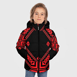 Куртка зимняя для мальчика Национальный черный, цвет: 3D-светло-серый — фото 2