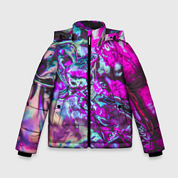 Куртка зимняя для мальчика Жидкое буйство красок, цвет: 3D-светло-серый