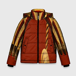Куртка зимняя для мальчика Древесные изгибы, цвет: 3D-черный