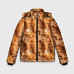 Куртка зимняя для мальчика Меховой паттерн, цвет: 3D-светло-серый