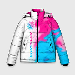 Куртка зимняя для мальчика Chrysler neon gradient style: по-вертикали, цвет: 3D-черный