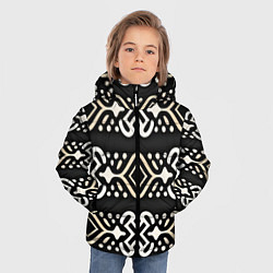 Куртка зимняя для мальчика Египетский орнамент, цвет: 3D-черный — фото 2