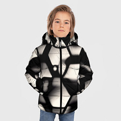 Куртка зимняя для мальчика Зеркальные блики, цвет: 3D-черный — фото 2