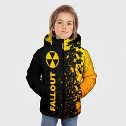 Куртка зимняя для мальчика Fallout - gold gradient: по-вертикали, цвет: 3D-черный — фото 2