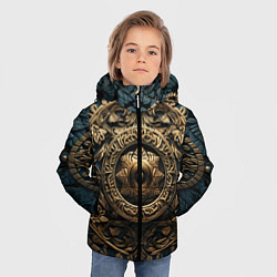 Куртка зимняя для мальчика Орнамент в кельтском стиле, цвет: 3D-красный — фото 2