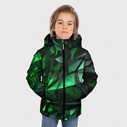 Куртка зимняя для мальчика Green abstract, цвет: 3D-красный — фото 2