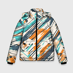 Зимняя куртка для мальчика Абстракция разноцветная