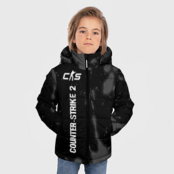 Куртка зимняя для мальчика Counter-Strike 2 glitch на темном фоне по-вертикал, цвет: 3D-черный — фото 2