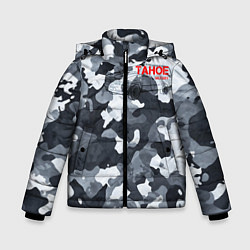 Куртка зимняя для мальчика Chevrolet tahoe military тахо, цвет: 3D-черный